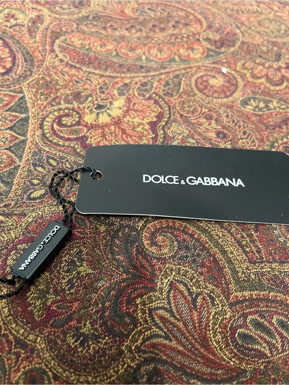 Dolce & Gabbana Iridescent Light Brown Leather Keyring - NWT - Authentic
